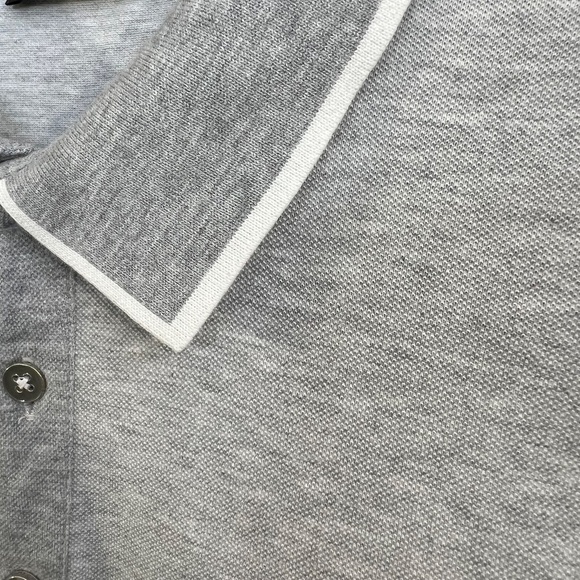 Ferrante Italy grey cotton pique short sleeve polo golf shirt - Picture 7 of 12
